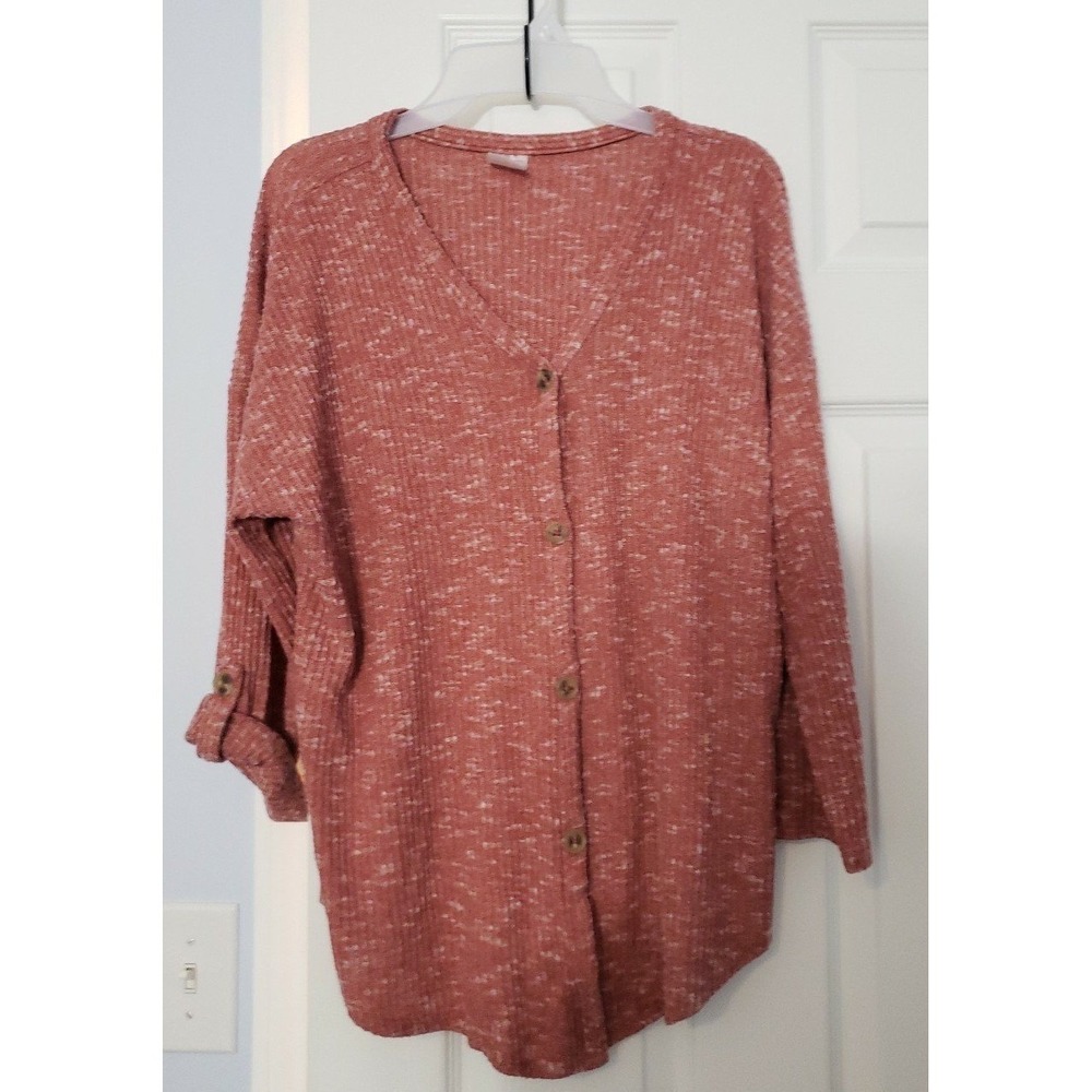 No Boundries Junior Cardigan. Top‎ Size XL 15/17 Rust button down.